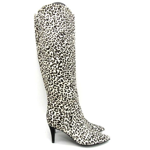Marc Fisher Leopard Print Heeled Boots - Picture 1 of 8